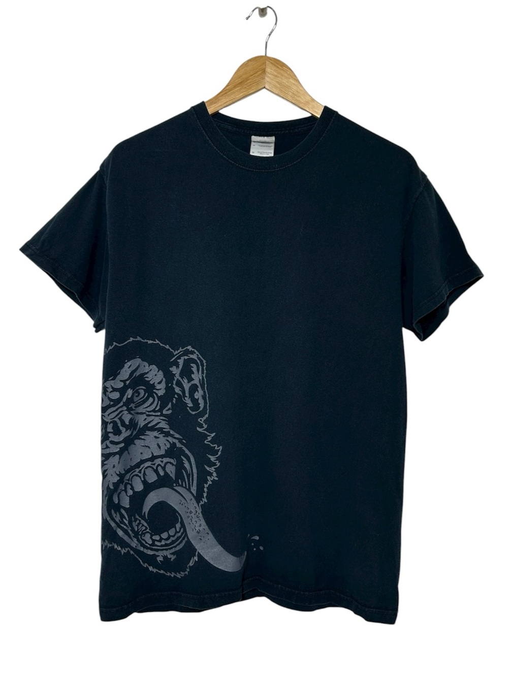 Gildan Gas Monkey Garage Cotton Navy Blue Gray Monkey Head Streetwear T-shirt M